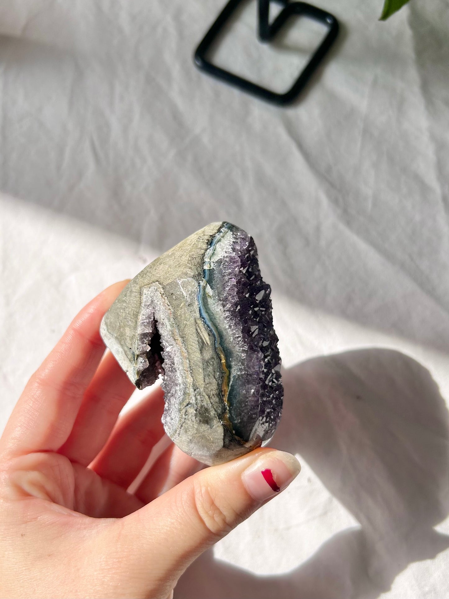 Deep fairy amethyst geode