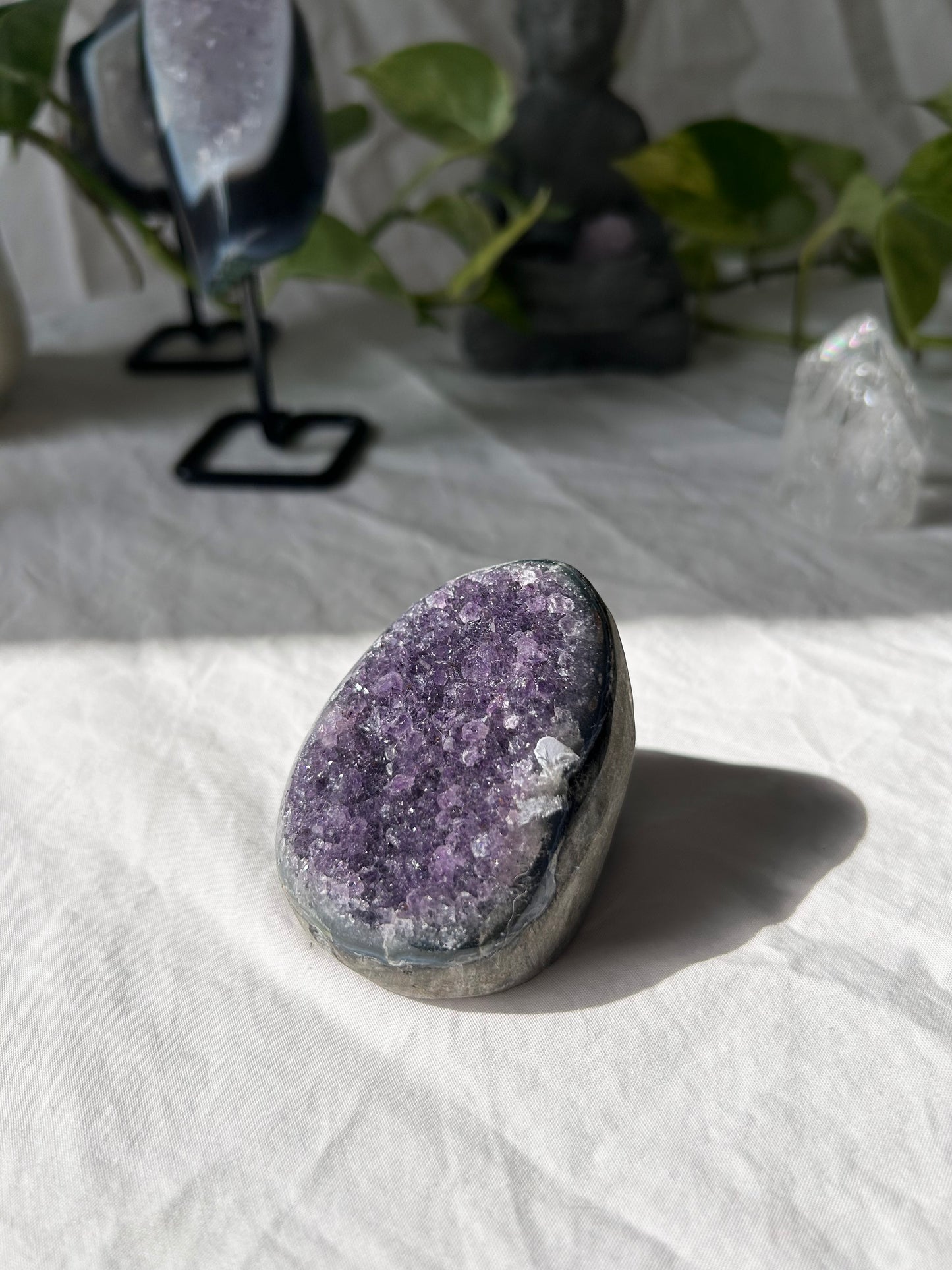 Deep fairy amethyst geode