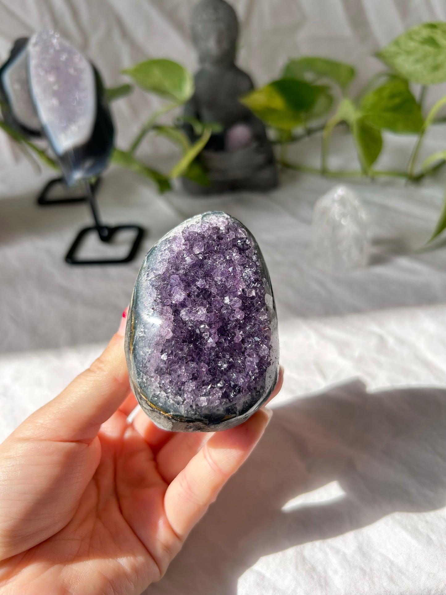 Deep fairy amethyst geode