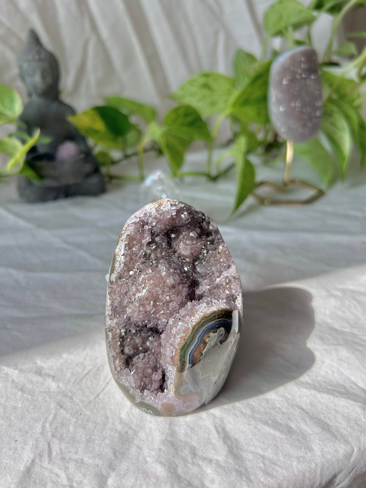 Fairy amethyst geode